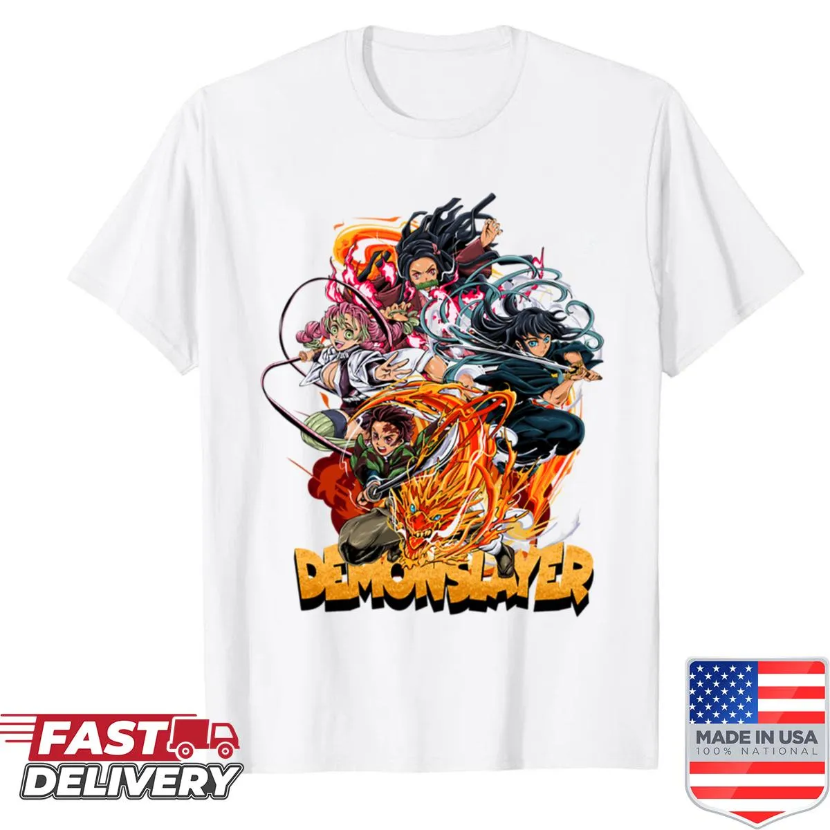 Vector design shirt inspired by Kimetsu No Yaiba