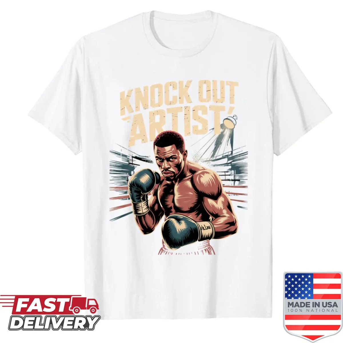Edgy Knock Out Artist shirt with bold typography