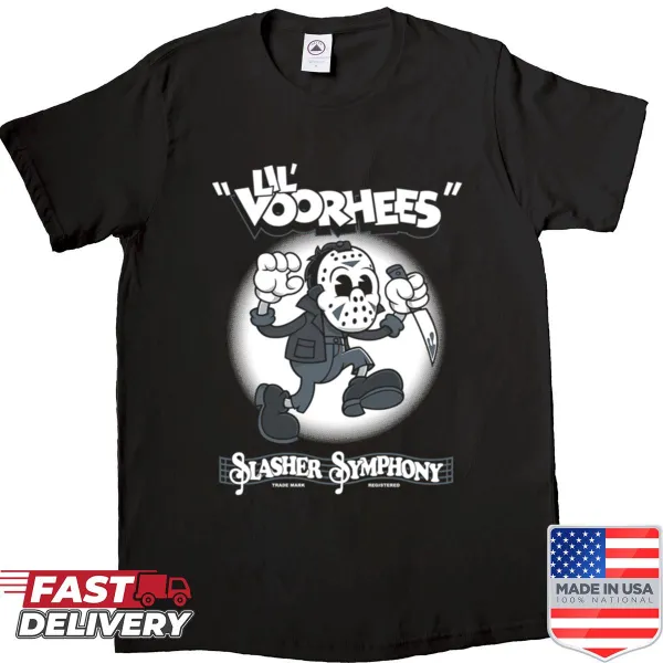 Vintage cartoon slasher graphic with a cute twist