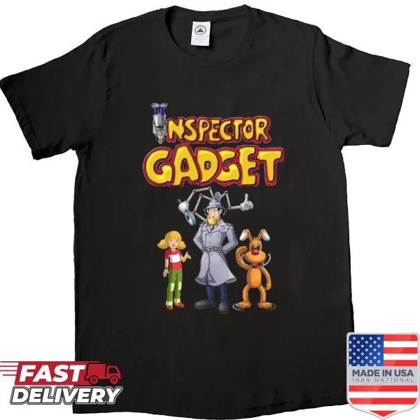 Cartoon style shirt featuring Inspector Gadget for Christmas