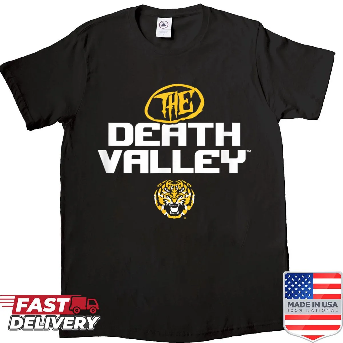 Illustration of LSU Tigers football shirt honoring Death Valley