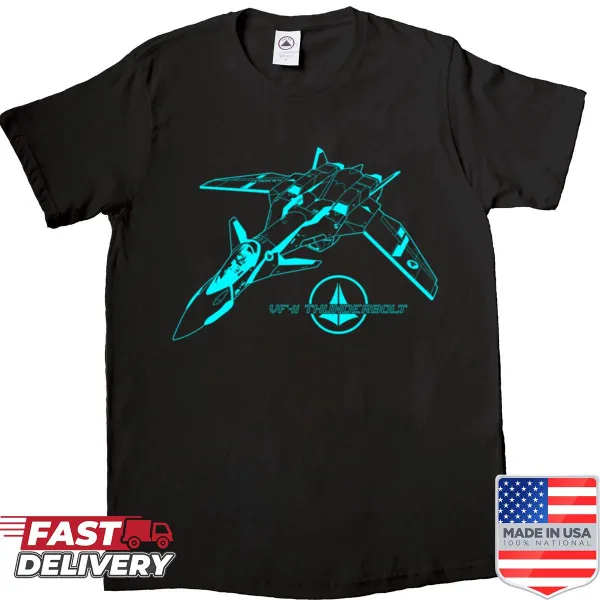 Graphic of VF-11 from Macross Plus on shirt
