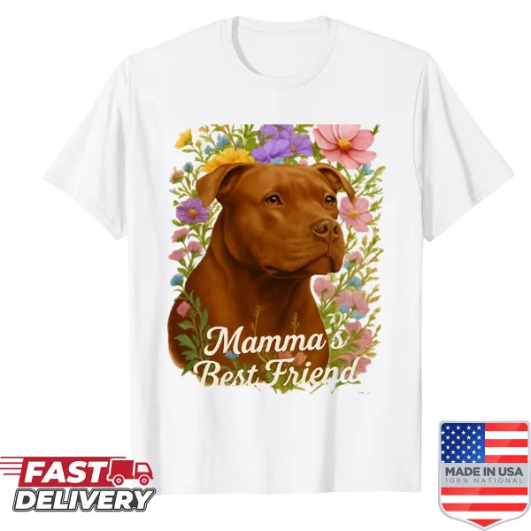Floral design featuring a pitbull with text for dog lovers