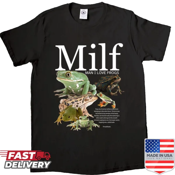 Shirt featuring charming frog illustrations