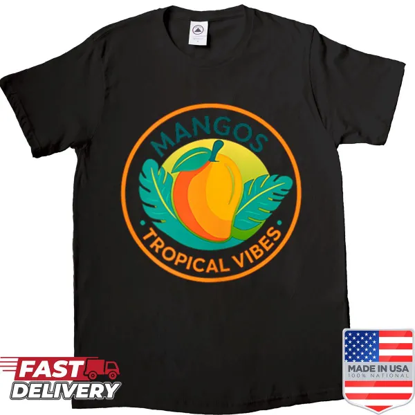 Playful shirt featuring a cheerful mango graphic