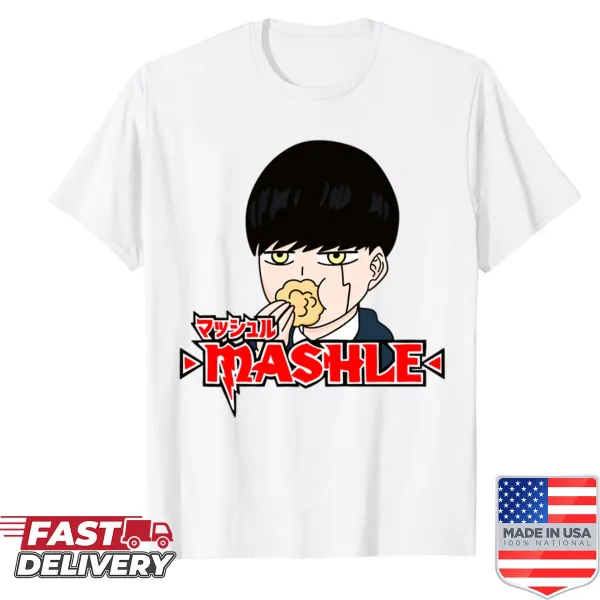Shirt featuring a graphic of a cream puff from Mashle