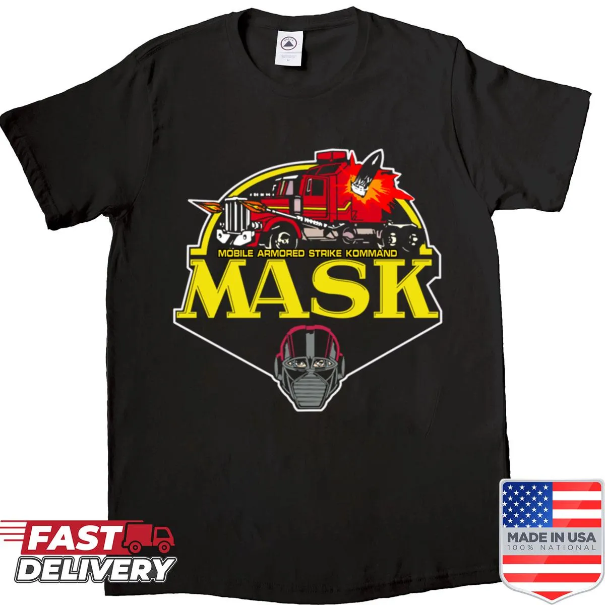 80s cartoon graphic on retro shirt