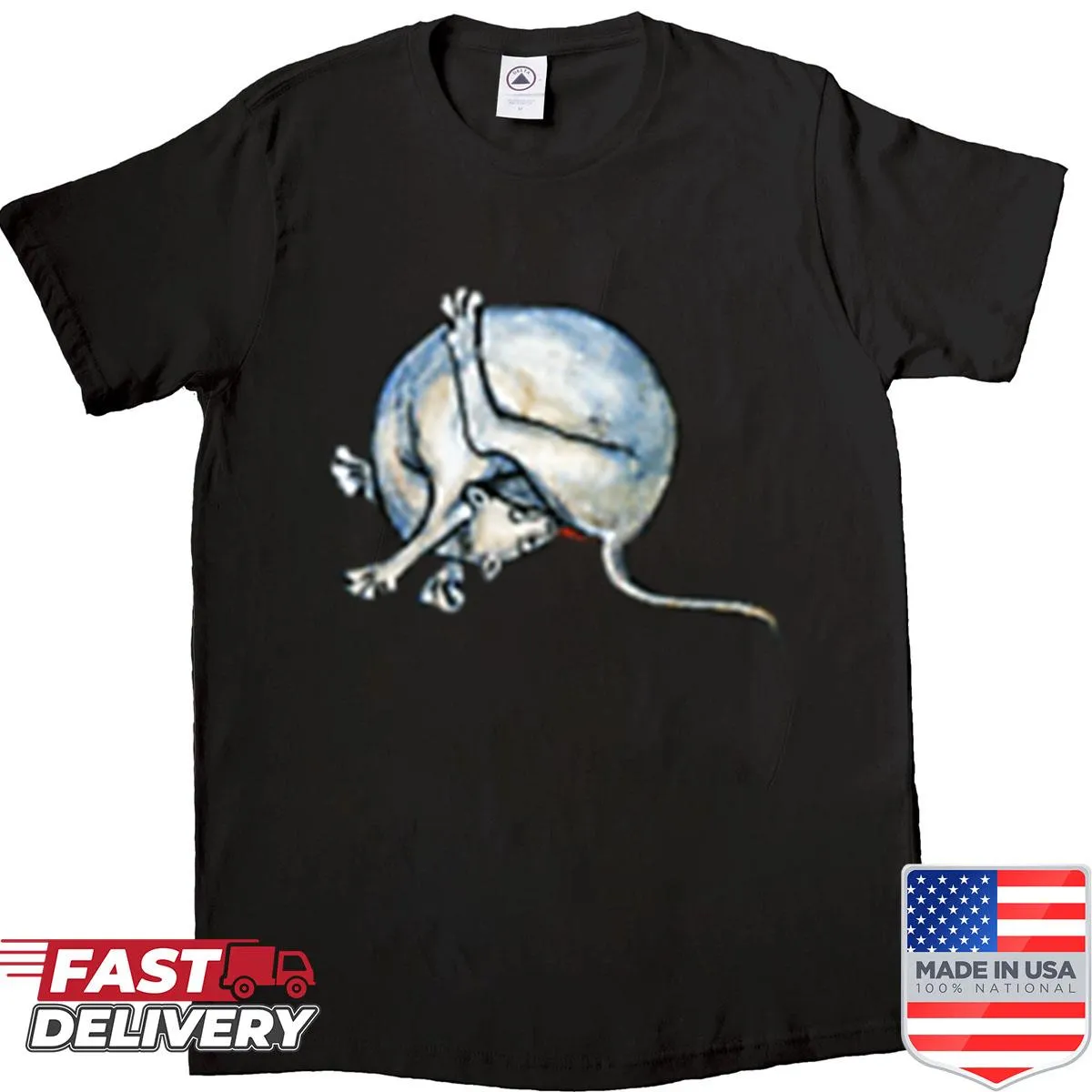 Medieval cat humor graphic on shirt