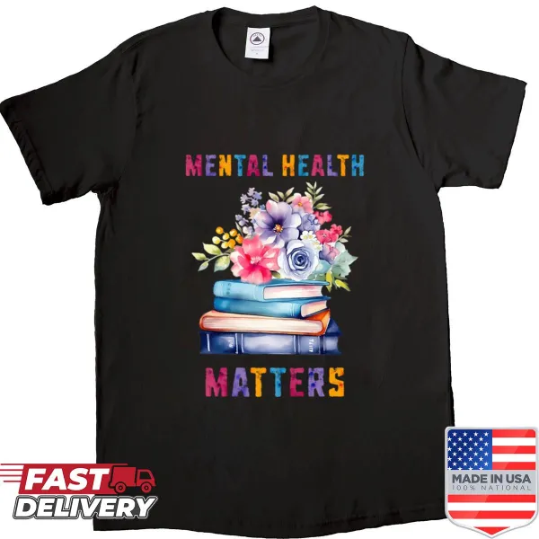 Typography design emphasizing mental health and ADHD on a shirt
