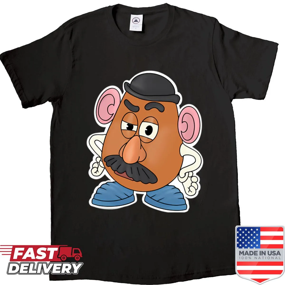 Mr Potato Head T-shirt with playful illustration