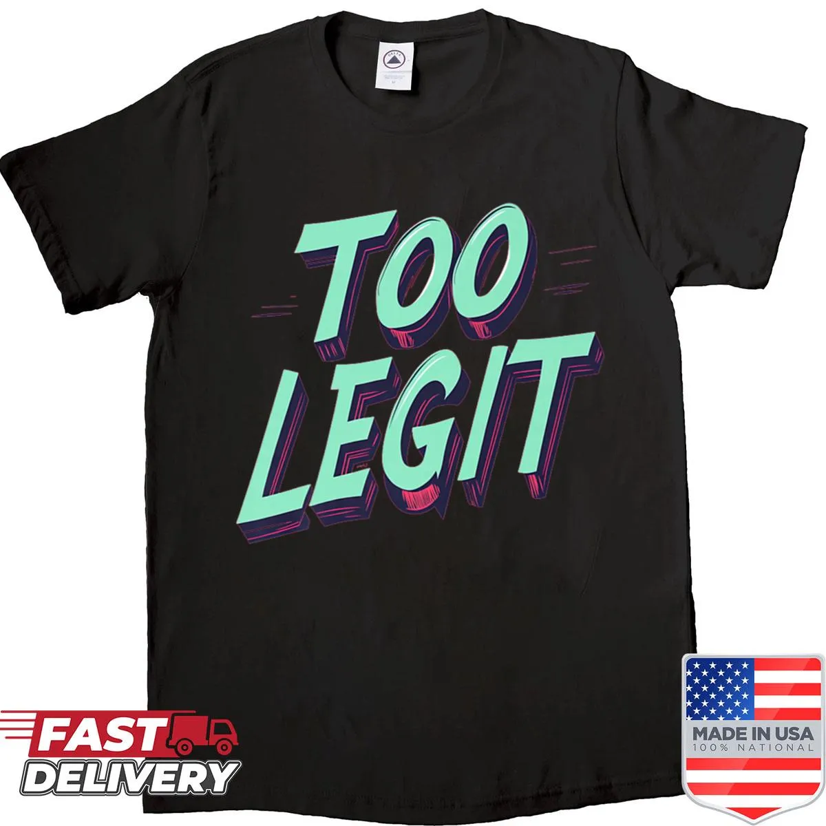 Playful typographic shirt with a cool statement.