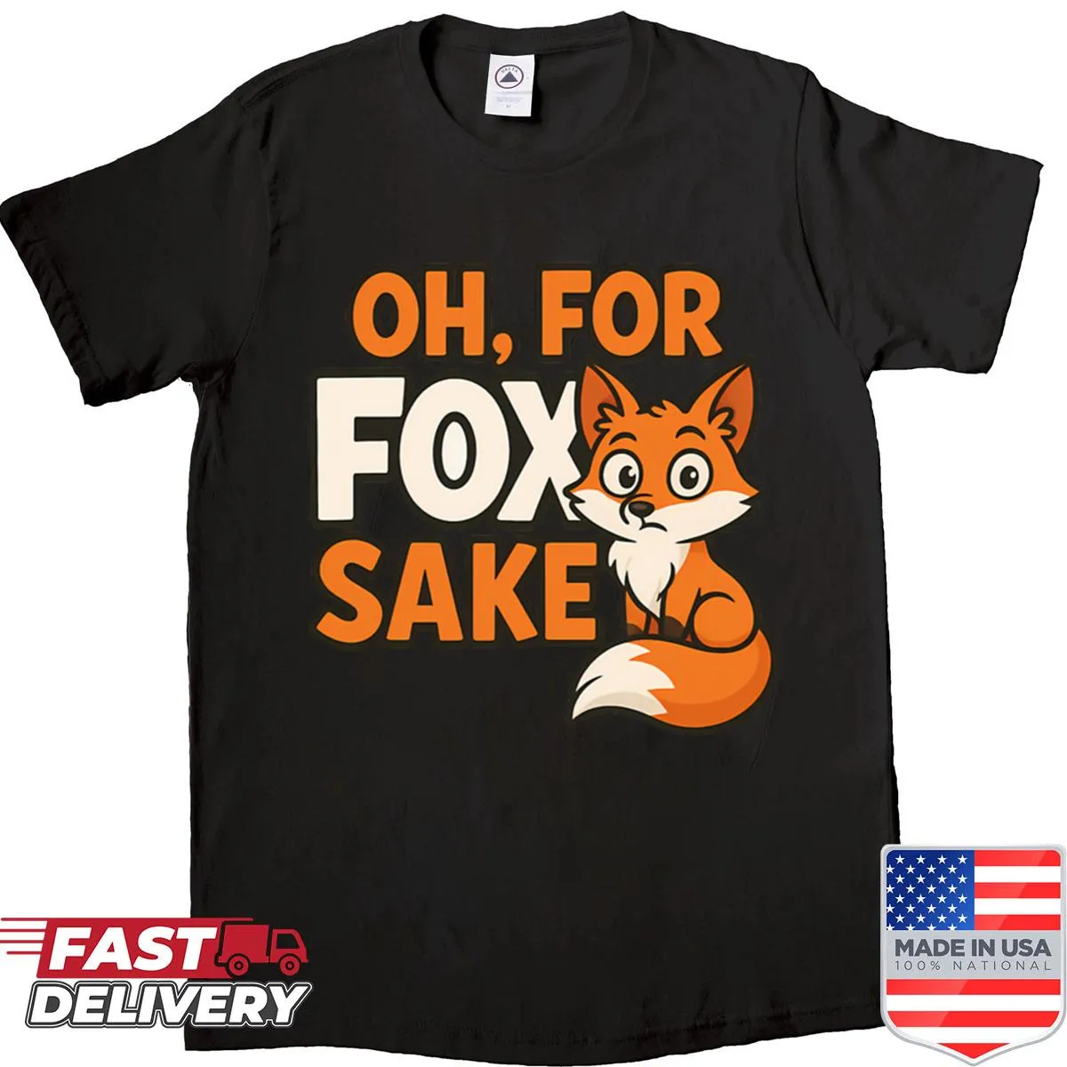 Cute animal pun quote T-shirt featuring fox graphics