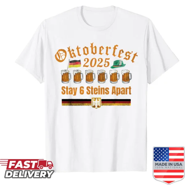 Humorous Oktoberfest shirt featuring a playful beer stein design.