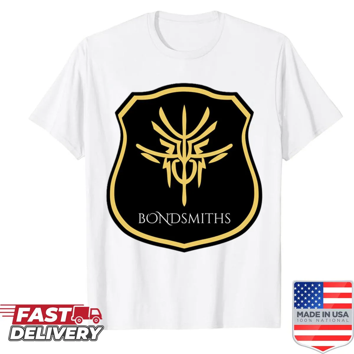 Detailed graphic of the Order of Bondsmith on a shirt