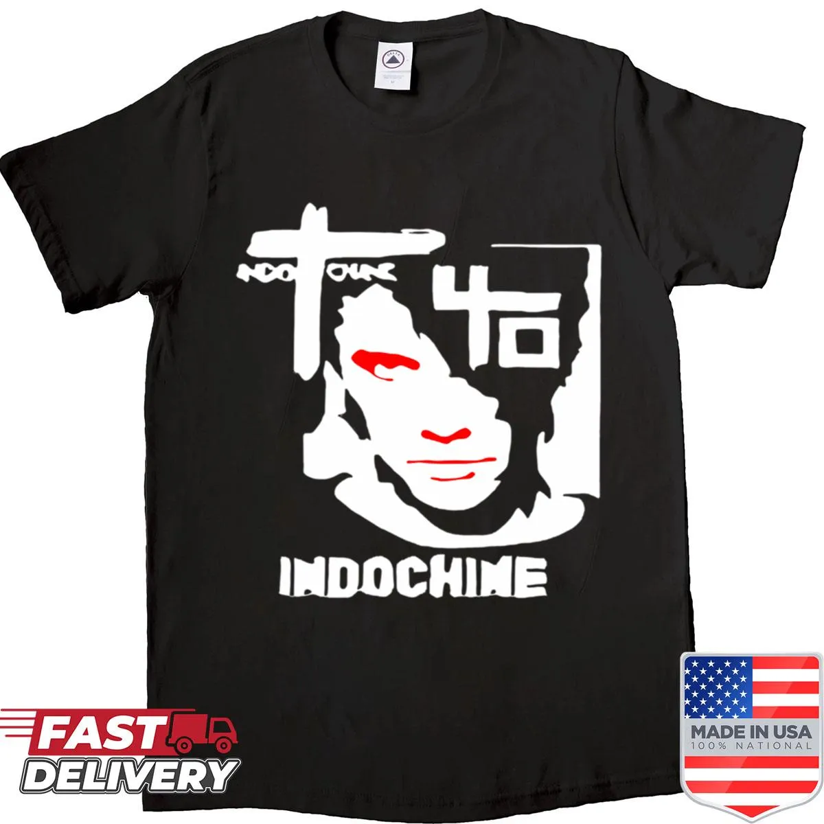 Minimalist Indochinese typography graphic shirt
