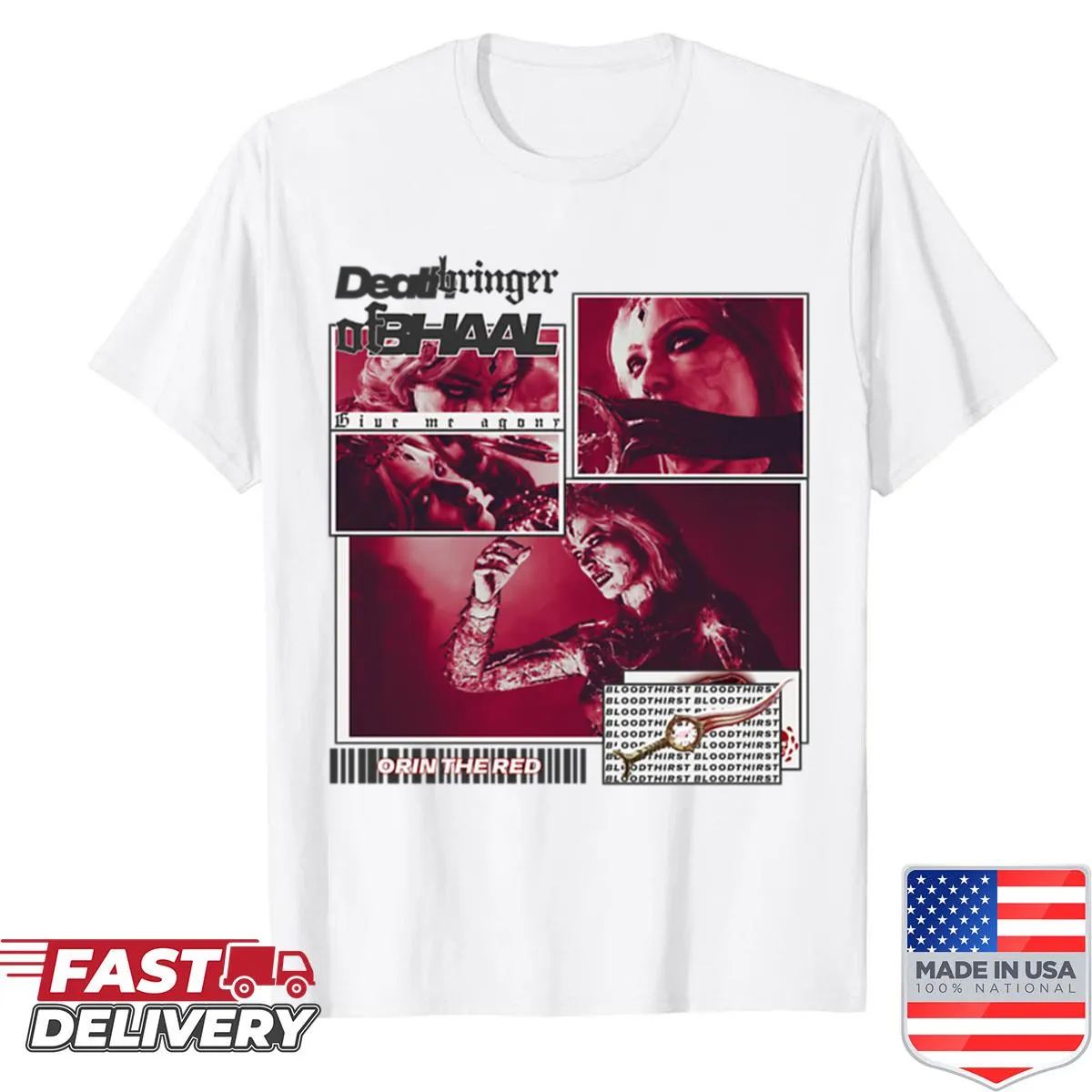 Graphic shirt featuring Orin, a character from fantasy lore