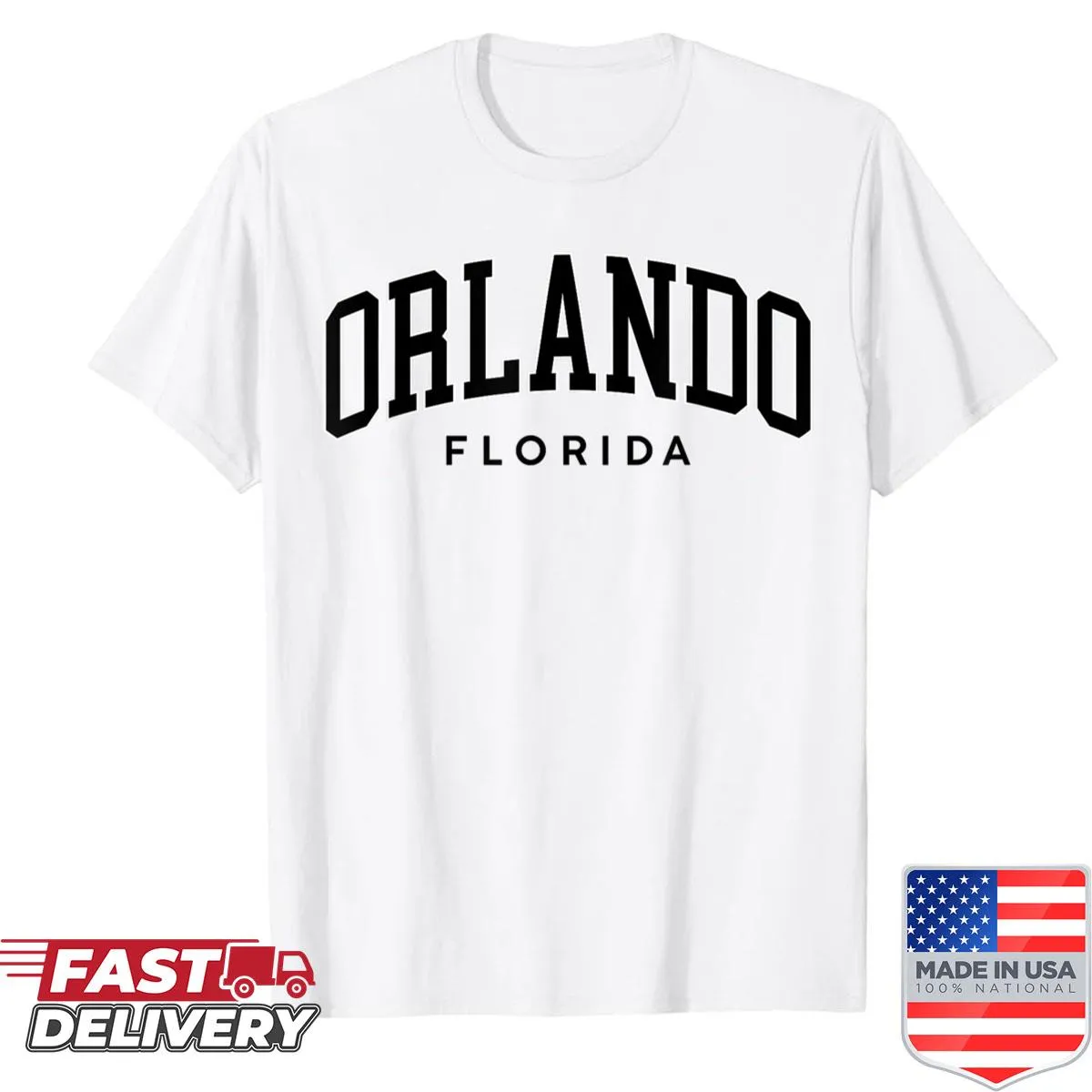 Retro-style souvenir shirt representing Orlando, Florida