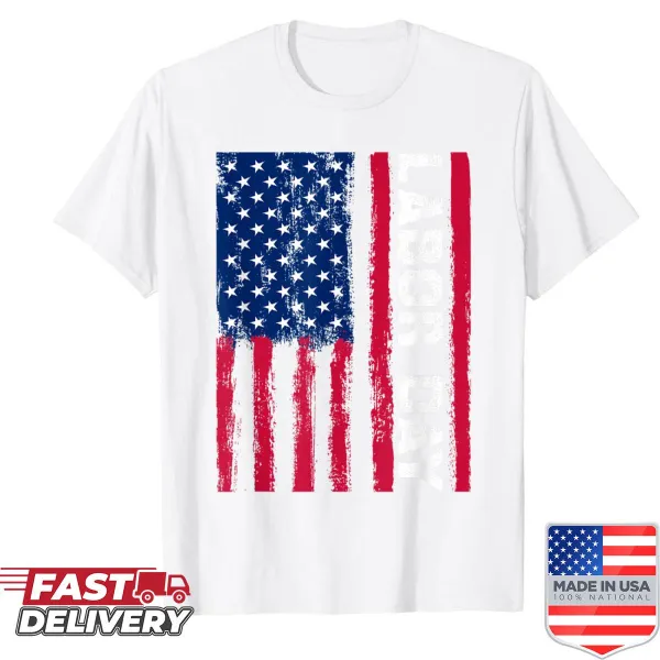 Labor Day themed shirt celebrating union workers and USA pride.