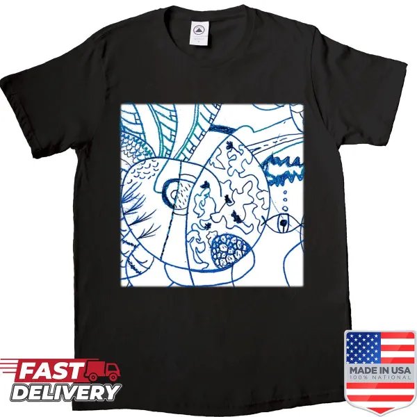 Abstract pattern graphic on a casual shirt