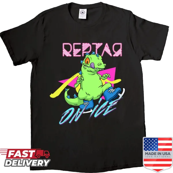Oversized shirt featuring Reptar on ice in a fun design