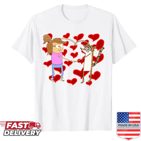 Valentine's Day shirt with Rigby and Eileen from Regular Show