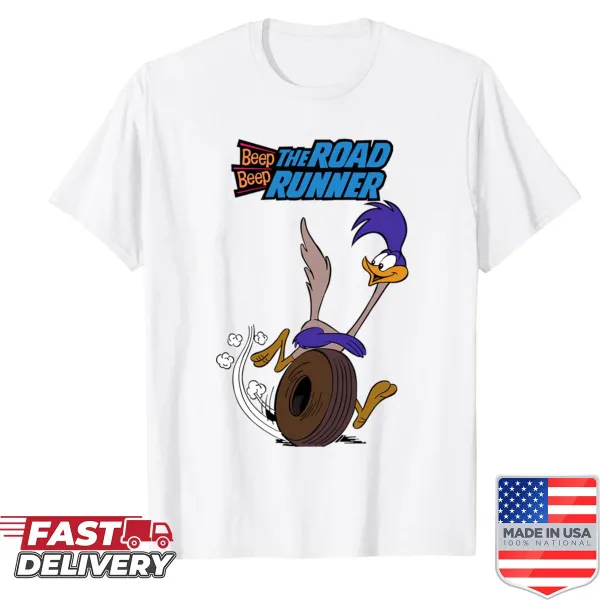 Vintage-inspired Road Runner shirt from 1966 with dynamic illustration