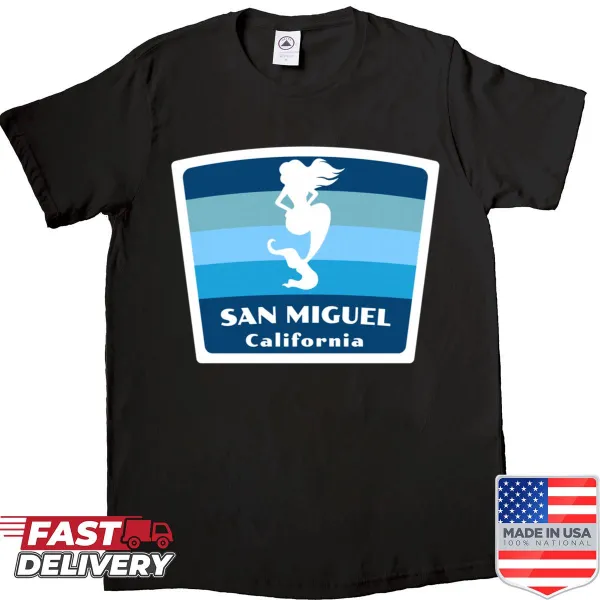 Mermaid design souvenir shirt from San Miguel, California