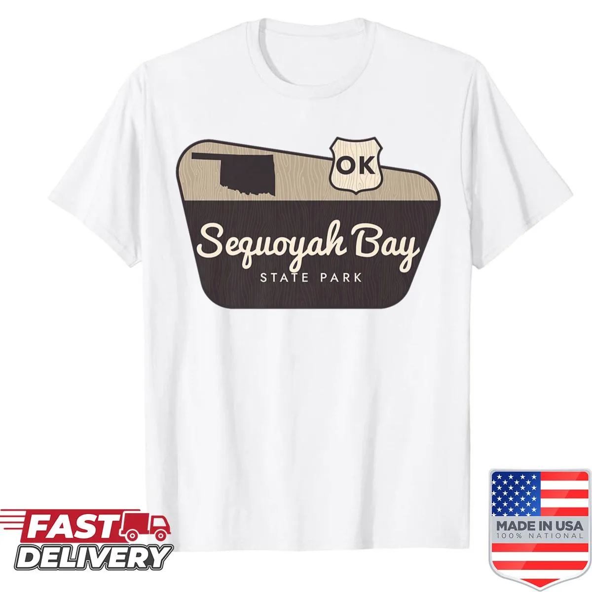 Illustrative design of Sequoyah Bay State Park welcome sign