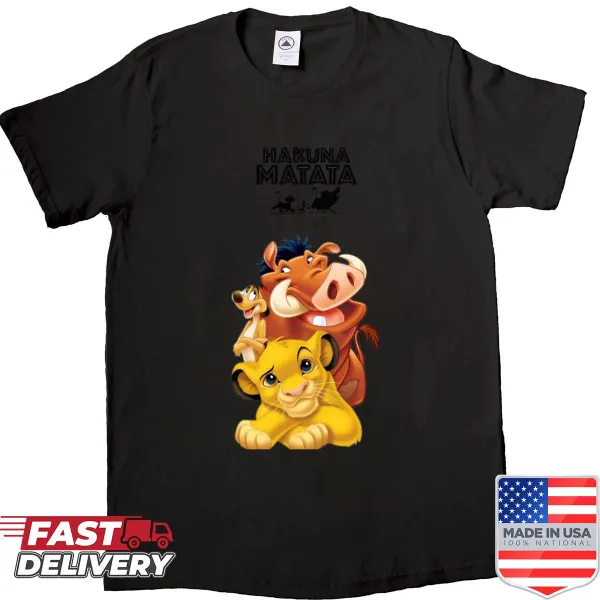 Illustrated Simba from The Lion King on a shirt