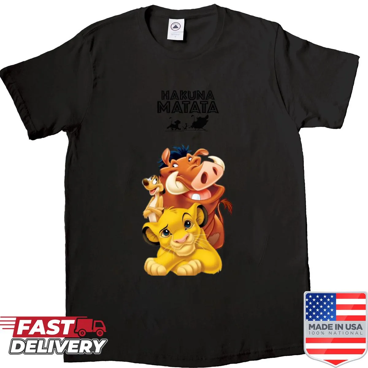 Illustrated Simba from The Lion King on a shirt