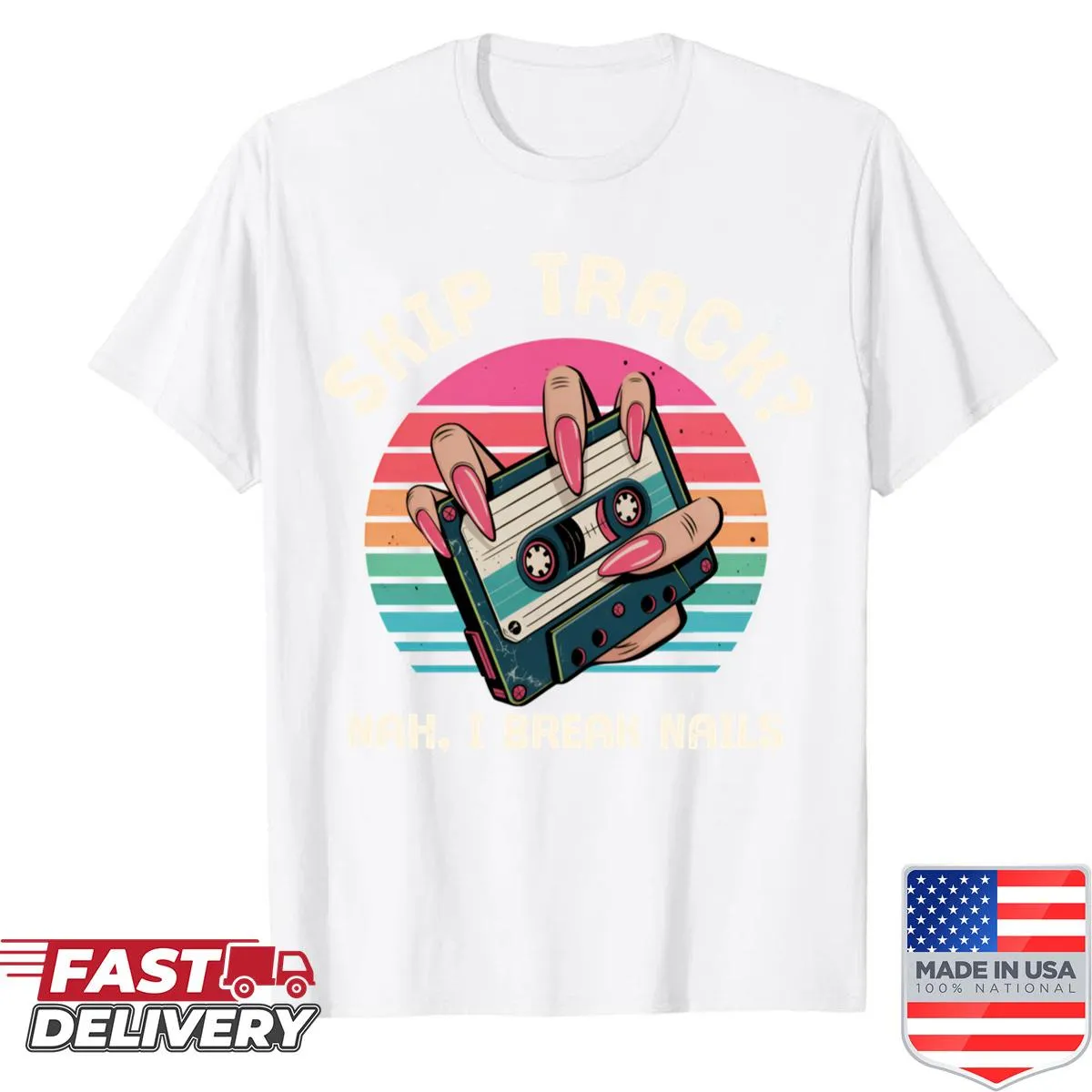 Funny music shirt featuring a cassette design with humorous text