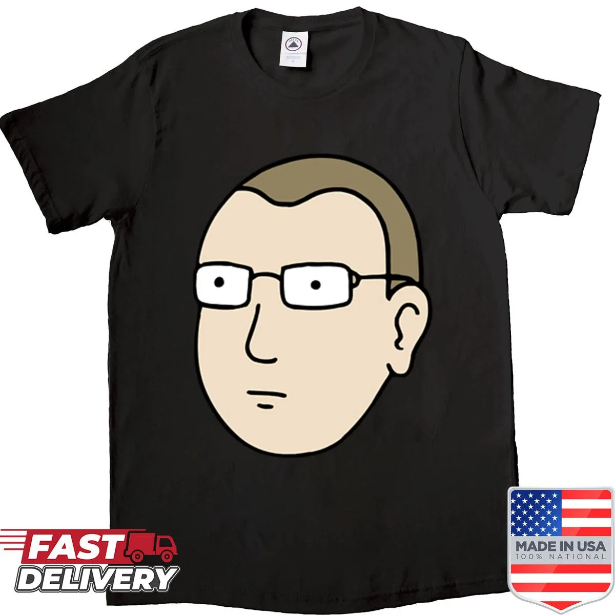 Cheerful cartoon design from Smiling Friends on a shirt