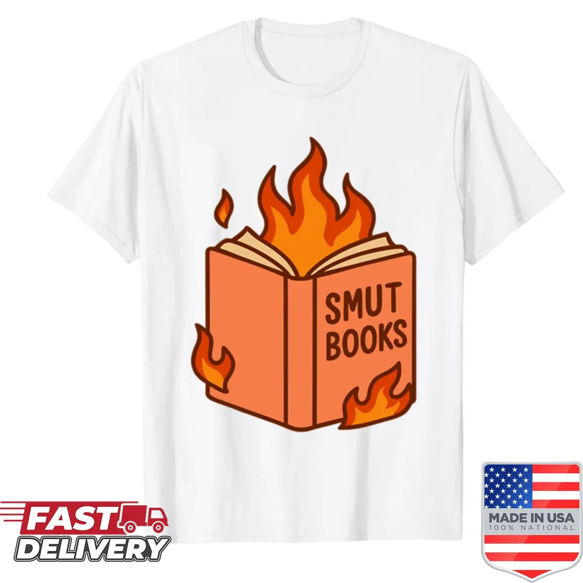 Text design celebrating spicy romance reading on a shirt