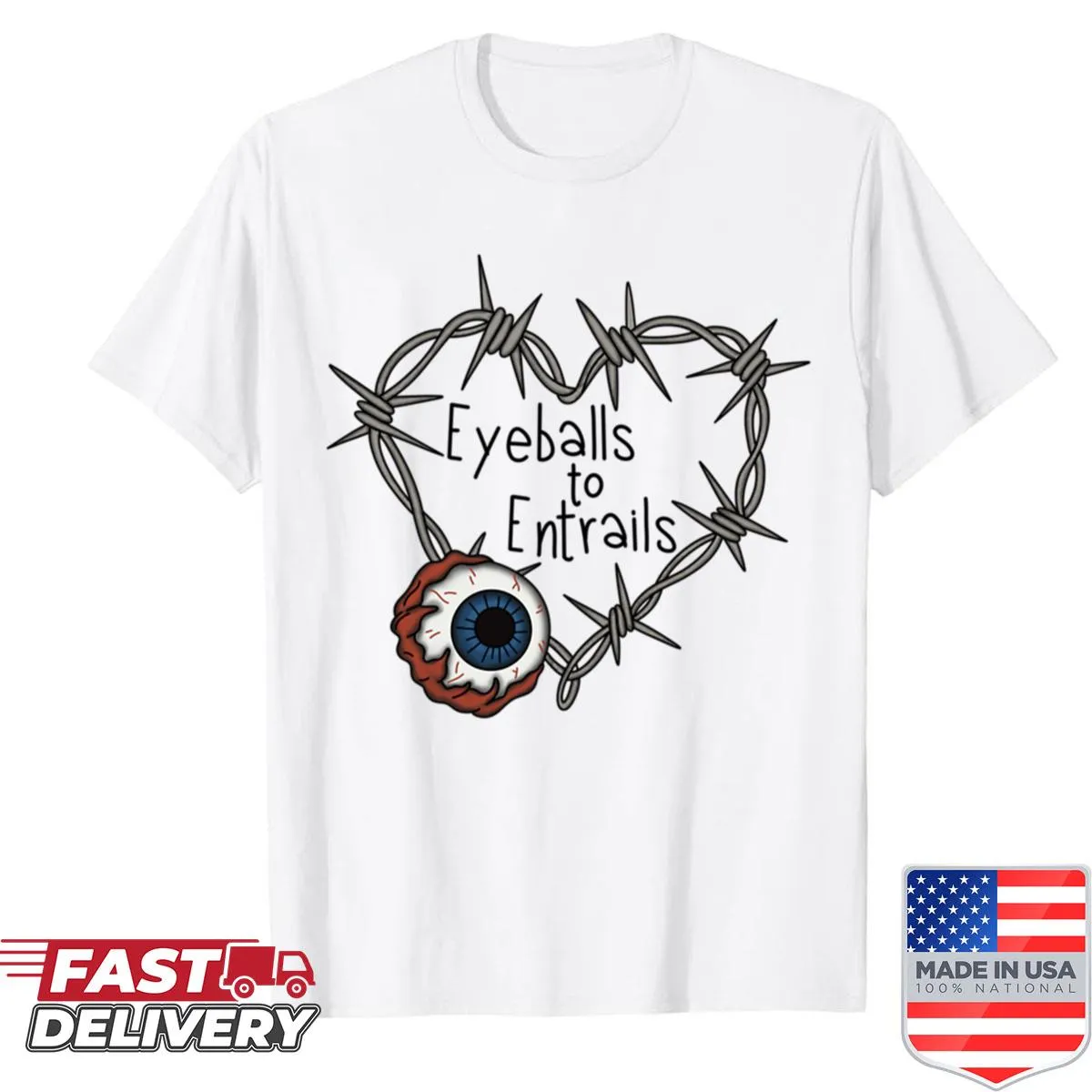 Bold graphic quote on a T-shirt with an edgy design