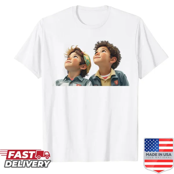 Children's shirt with stars and whimsical design celebrating imagination