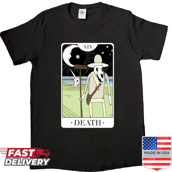Tarot card Death design shirt illustrating transformation and change