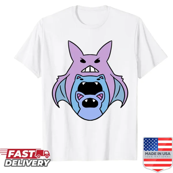 Playful shirt illustrating bat evolution