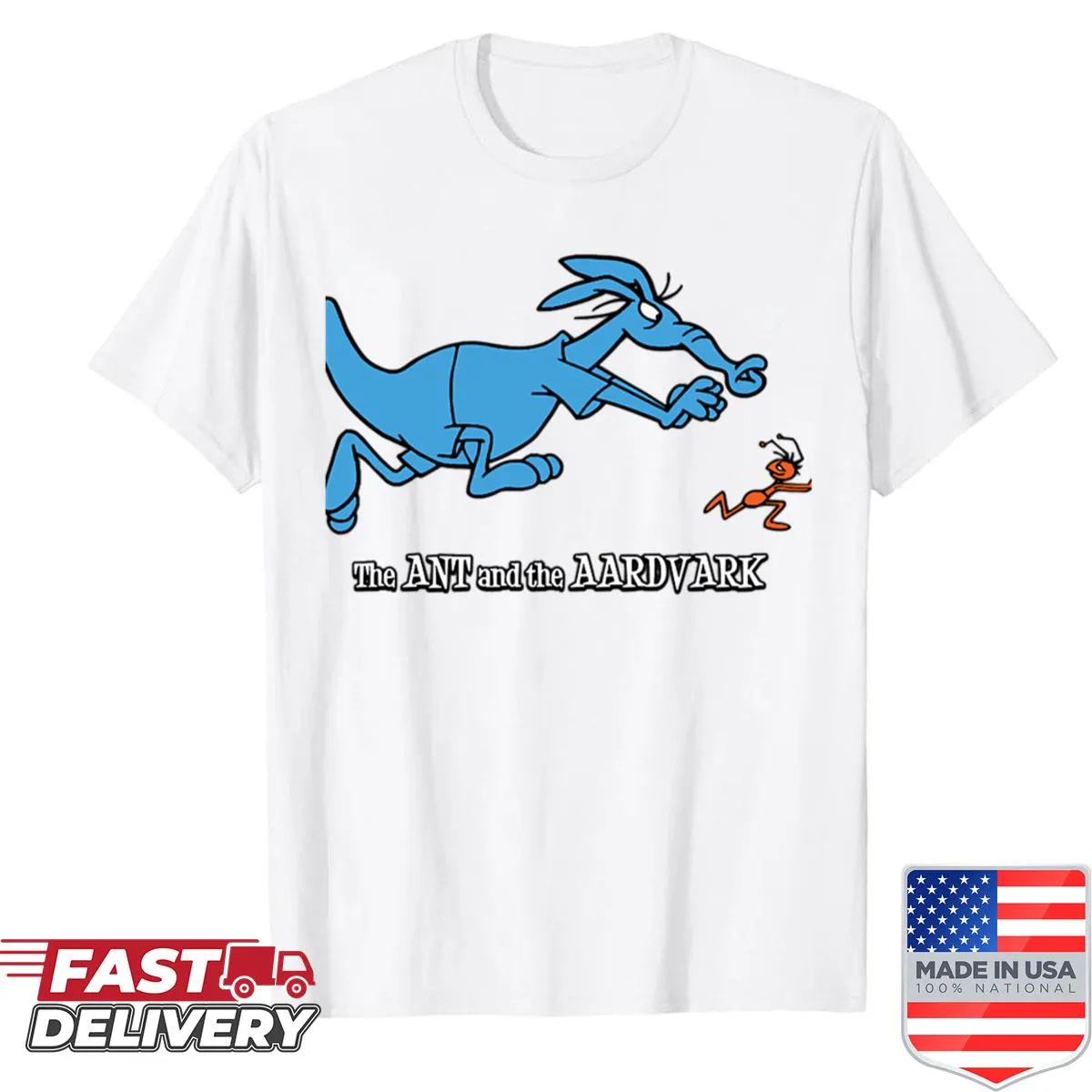 Cartoon shirt featuring characters from 'The Ant And The Aardvark'