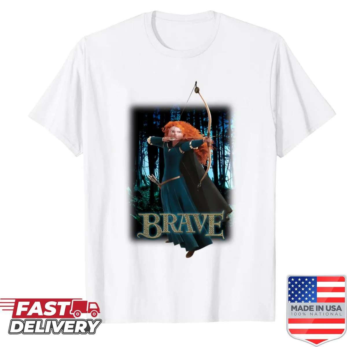 Oversized shirt with a bold graphic symbolizing bravery and courage