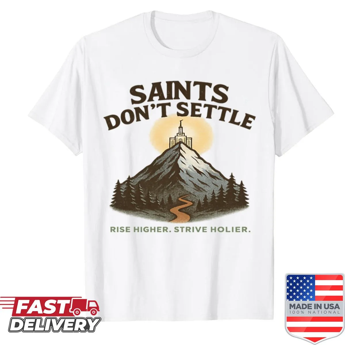 Inspirational shirt featuring 'The Climb Of Discipleship' text