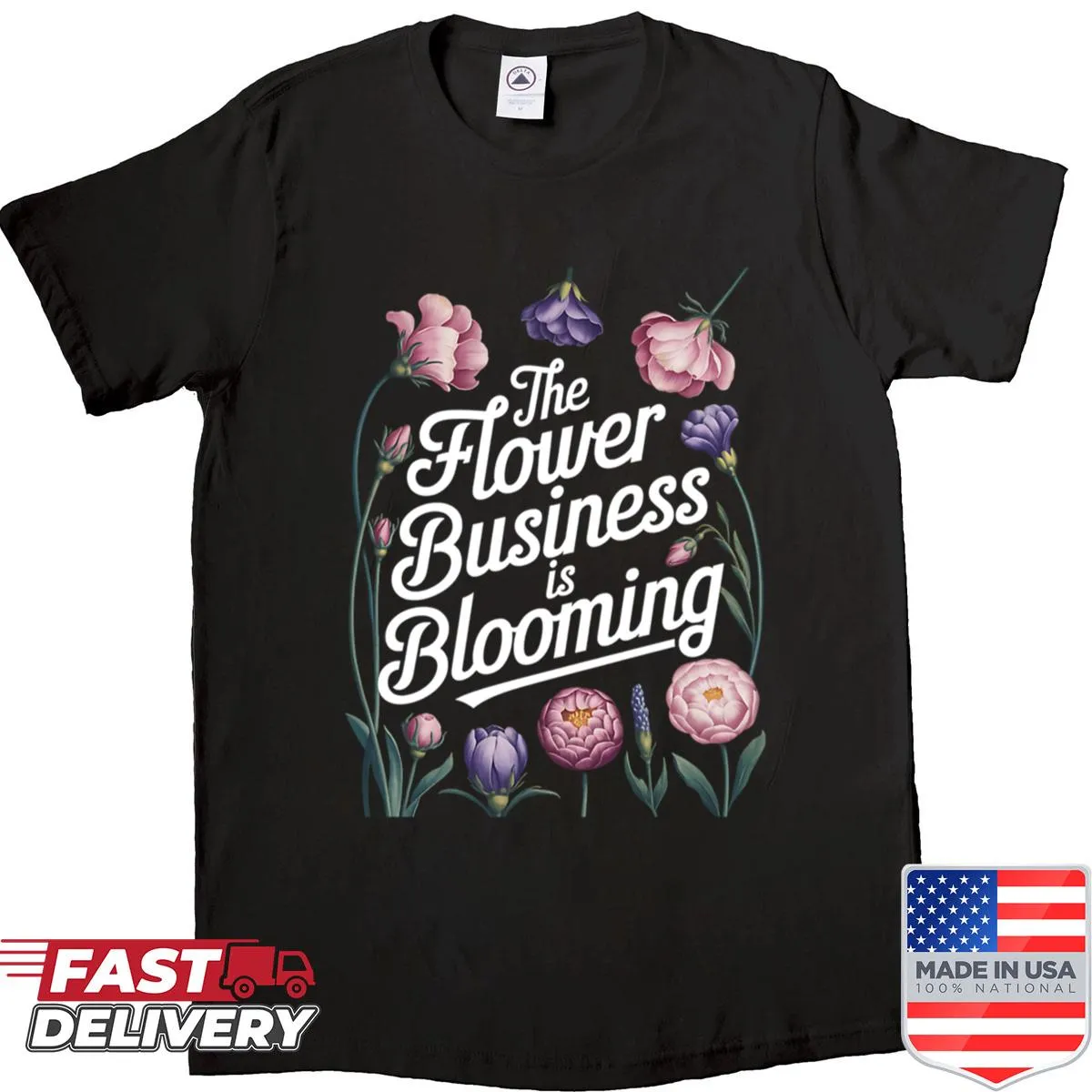 Humorous Flower Business shirt with playful typography