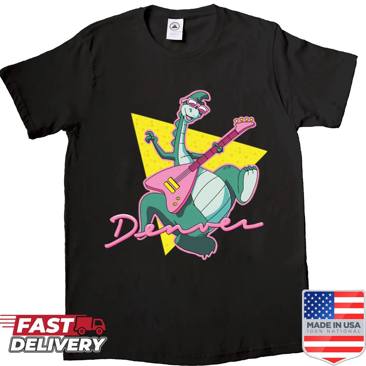 Illustration of a dinosaur on a T-shirt