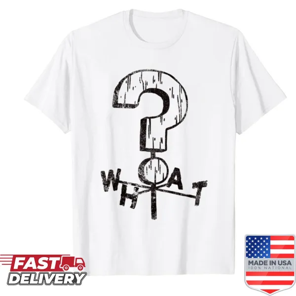 Whimsical shirt featuring an illustration of a weather vane inspired by the Mystery Shack