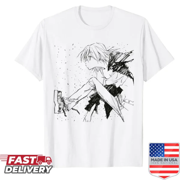 Playful graphic t-shirt featuring Haruhara Haruko from The Pillows