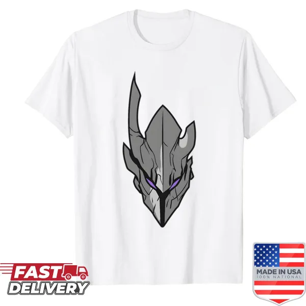 Illustration of a shadow warrior on a bold graphic shirt