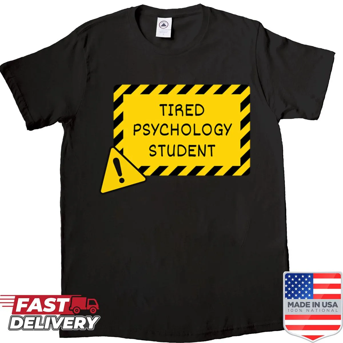 Funny shirt for tired psychology students