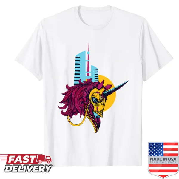 Charming unicorn horse t-shirt celebrating whimsical fantasy