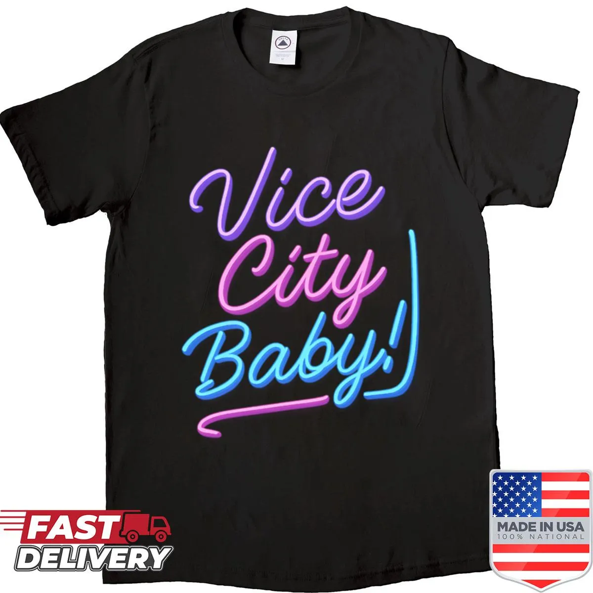 Vice City themed baby graphic T-shirt