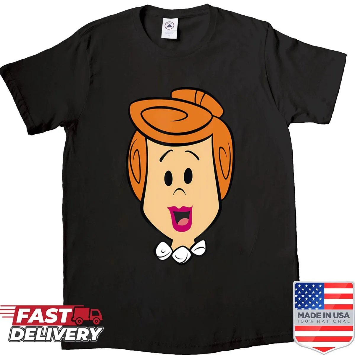 Vintage animated sitcom tribute t-shirt with playful graphic