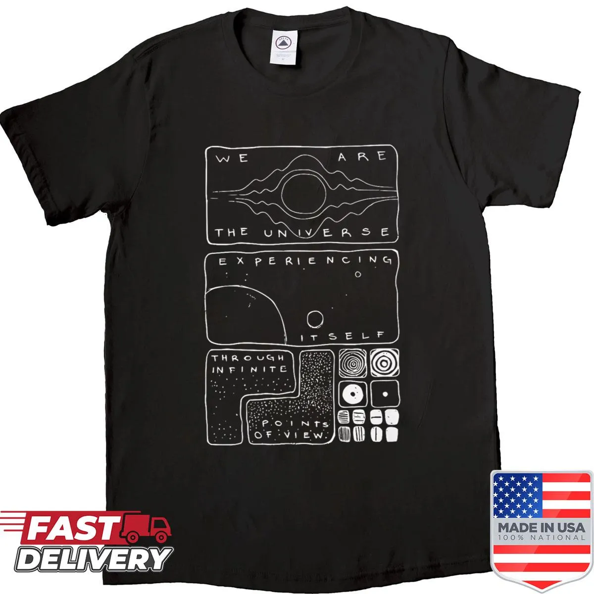 Inspirational universe-themed tee for everyday wear